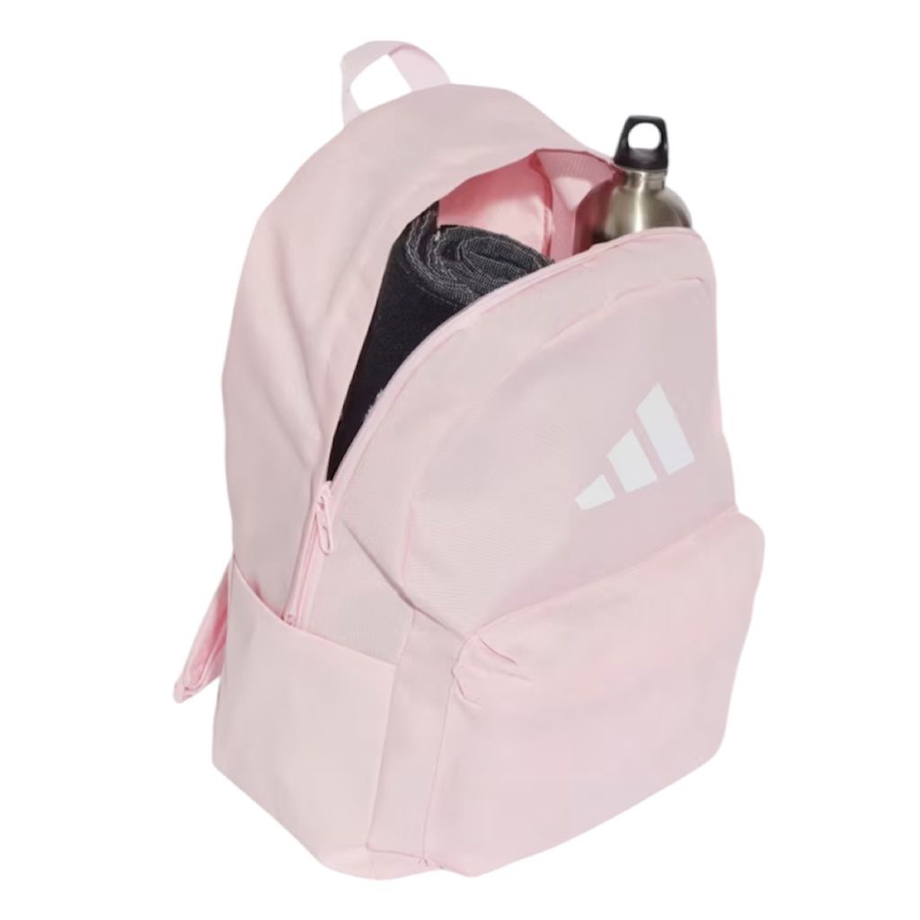 Mochila Adidas Classic 3 Barras Logo Rosa - IS7056
