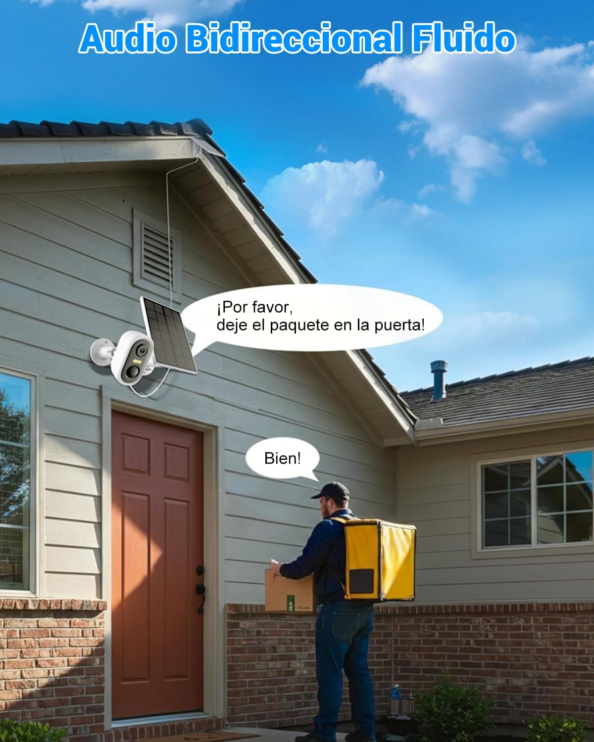 LAXIHUB Cámara Seguridad Exterior Solar Inalámbrica WiFi 3MP 2K