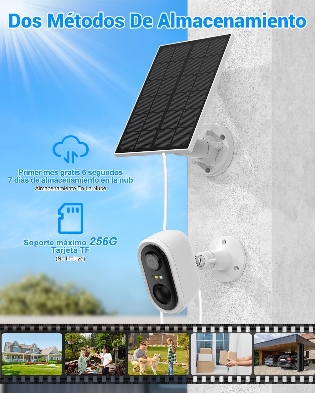LAXIHUB Cámara Seguridad Exterior Solar Inalámbrica WiFi 3MP 2K