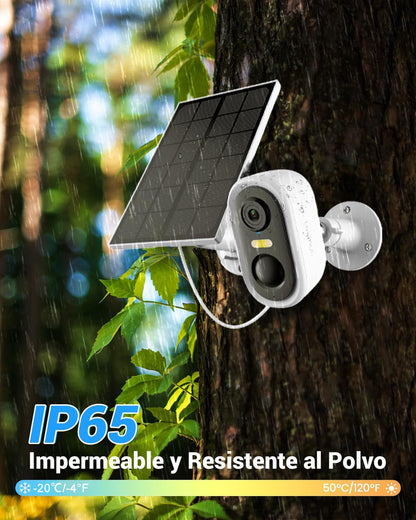 LAXIHUB Cámara Seguridad Exterior Solar Inalámbrica WiFi 3MP 2K