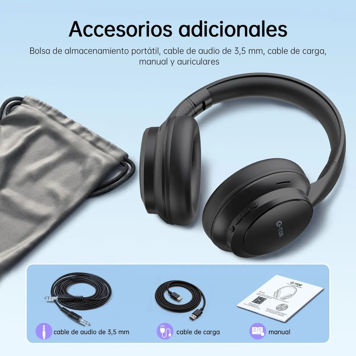 Auriculares Inalámbricos Supraaurales G-TIDE C1 Lite Hifi - Latyce