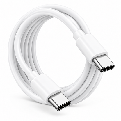 Cable USB Tipo C a Tipo C Blanco – Carga y Transferencia de Datos - Latyce