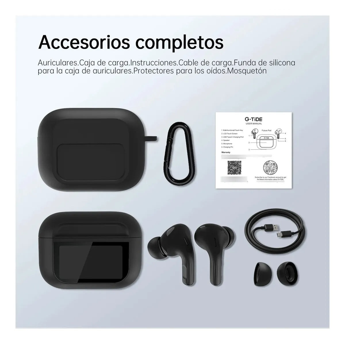 Audifonos G-TIDE Future Pod Pantalla Táctil y Cancelación de Ruido - Latyce