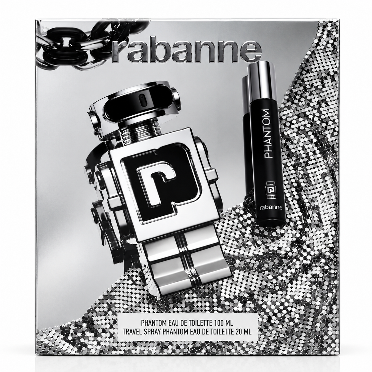 Rabanne Phantom Eau de Toilette Set Para Hombre 100 ml + 20 ml - Latyce